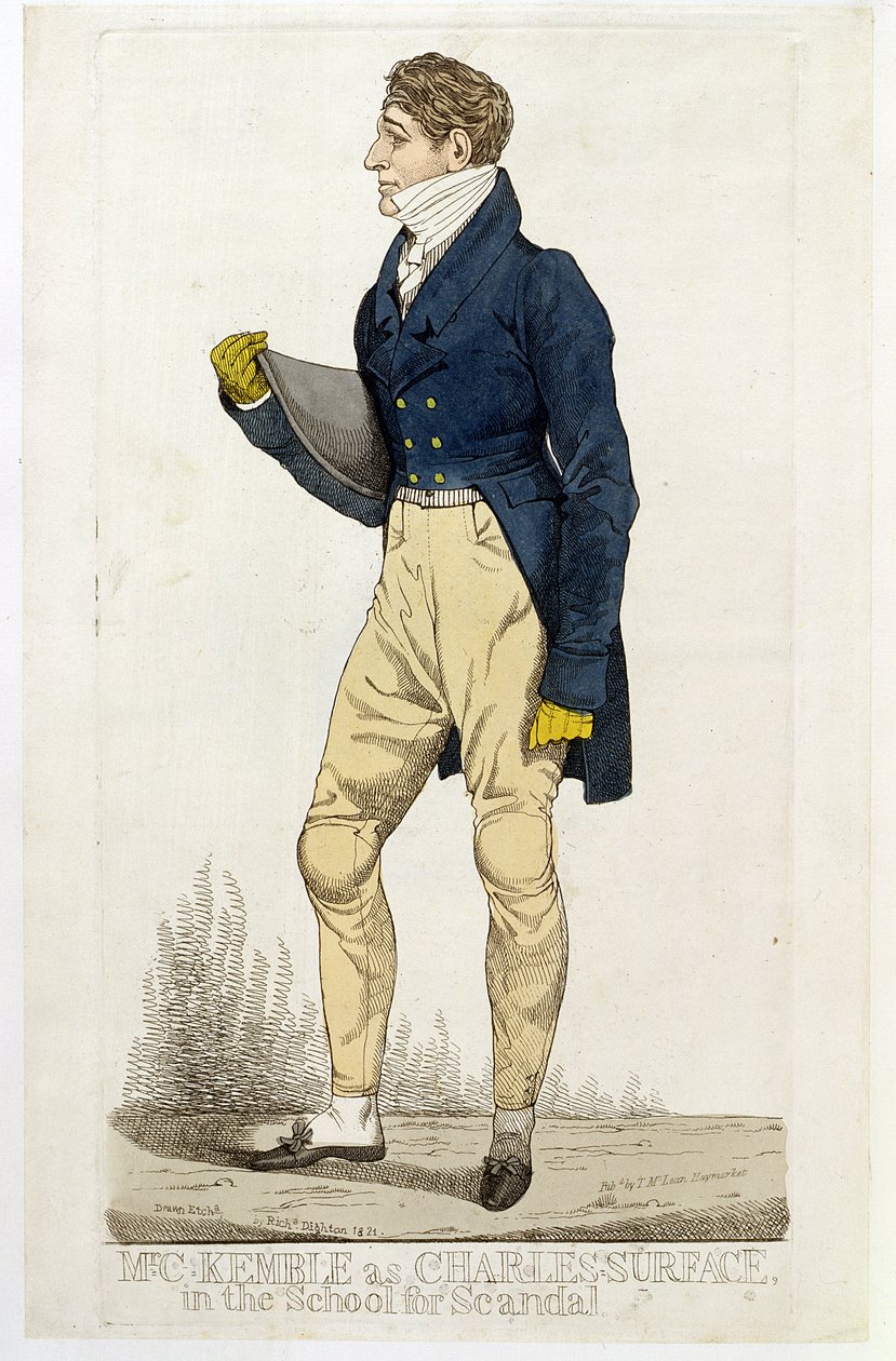Mr Charles Kemble (1775-1854) come Charles Surface in 