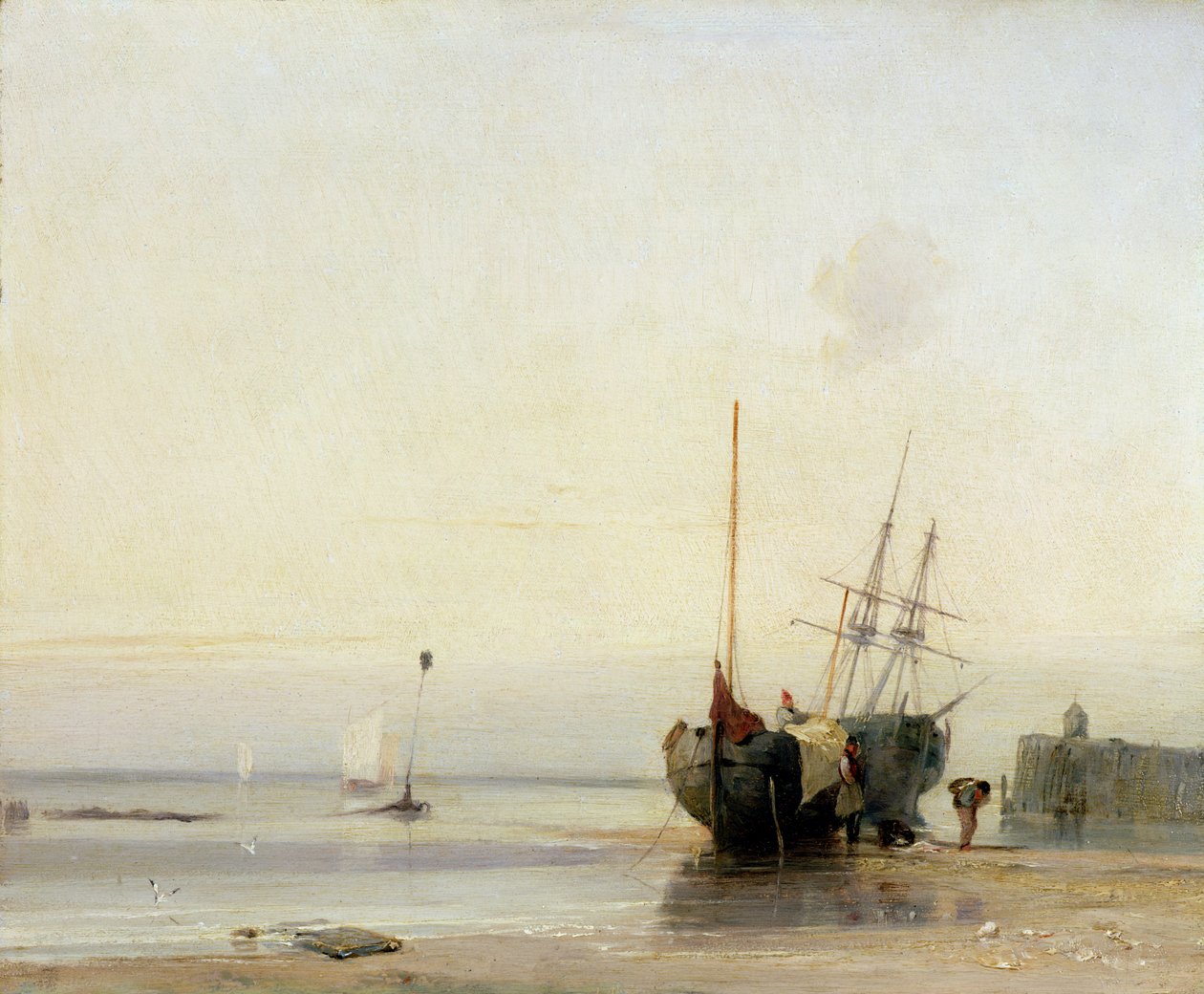 Molo di Calais, c.1823-24 da Richard Parkes Bonington