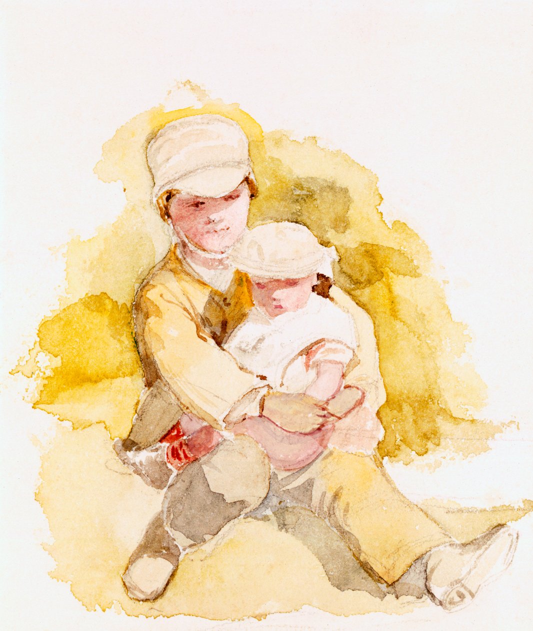 Schizzo di due bambini, c.1852 da Richard Redgrave