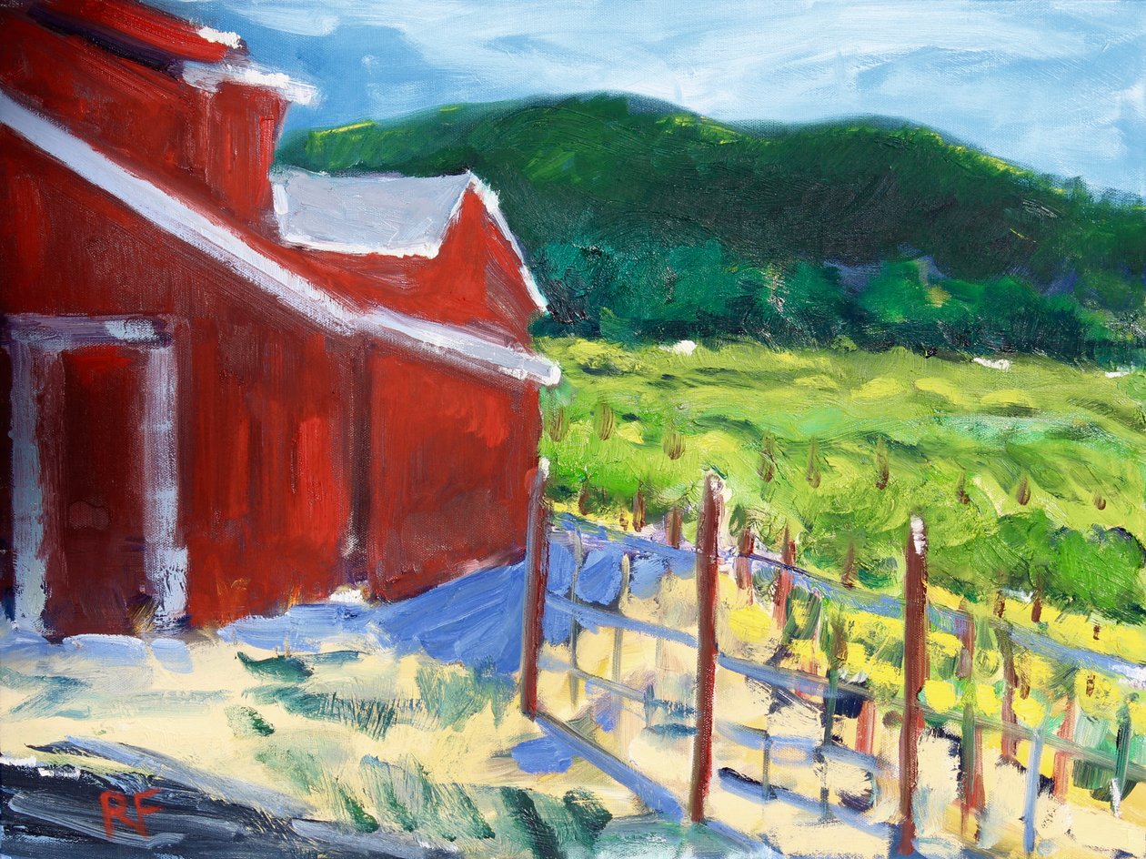 Il fienile rosso, Napa da Richard Fox