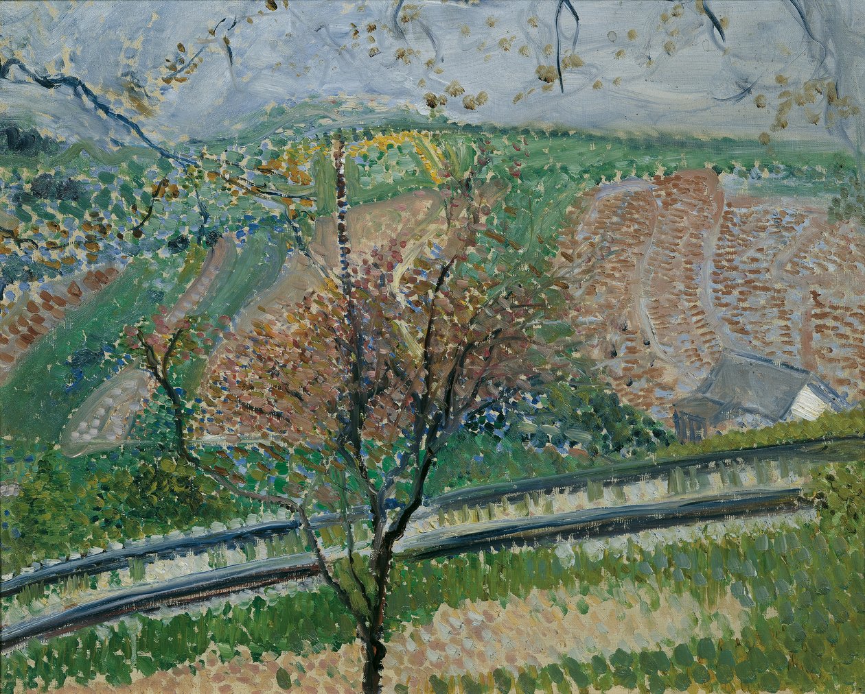 Tracciato della ferrovia a cremagliera sul Kahlenberg da Richard Gerstl