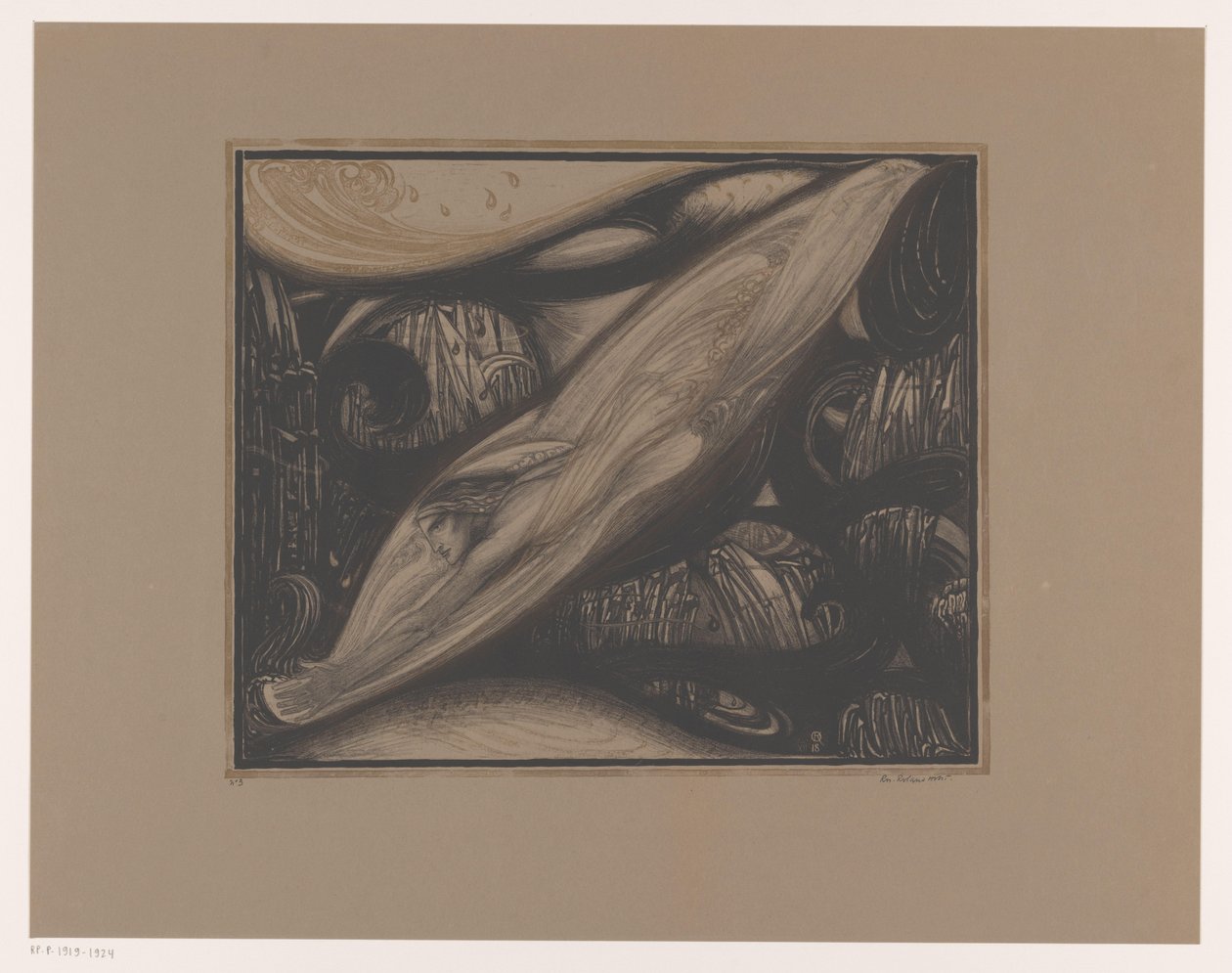Tuffatore di perle da Richard Nicolaüs Roland Holst (signed by artist)