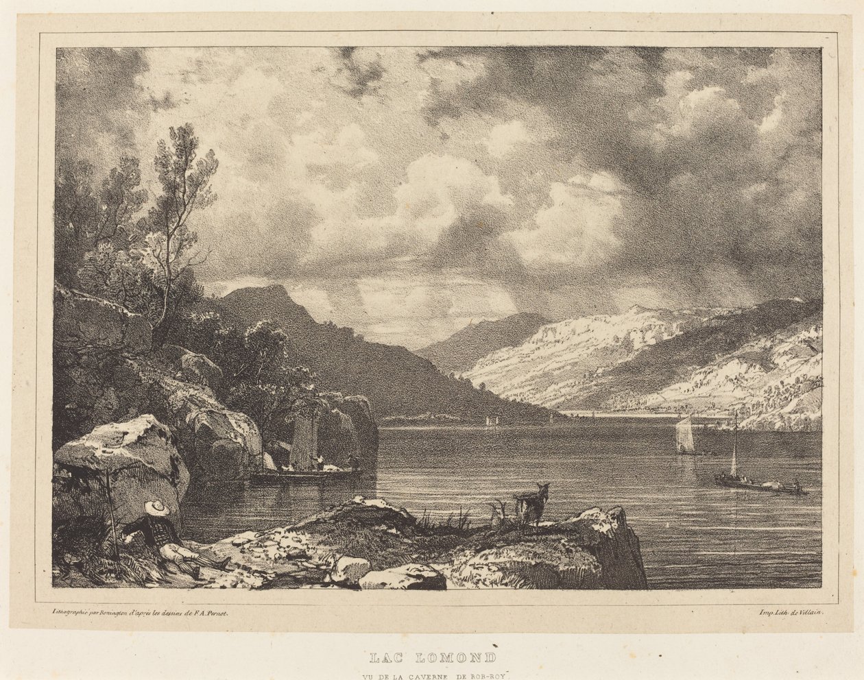 Lago Lomond da Richard Parkes Bonington after Francois Alexandre Pernot