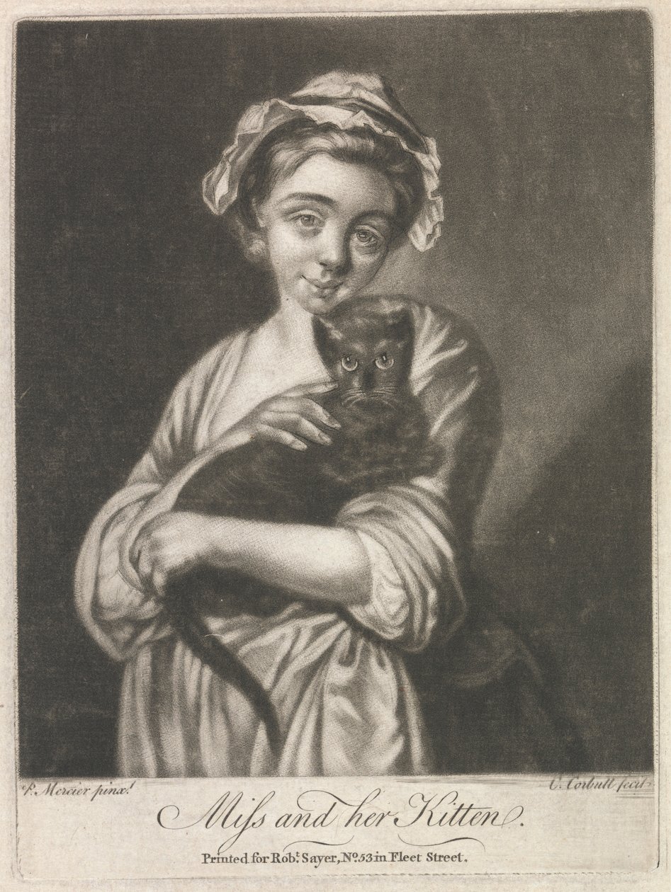 Signorina e il suo gattino (Vita rurale) da Richard Purcell