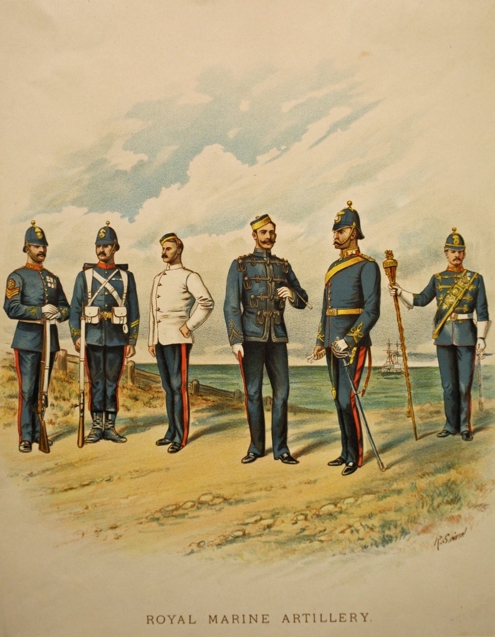 Artiglieria Reale dei Marines, 1897 da Richard Simkin