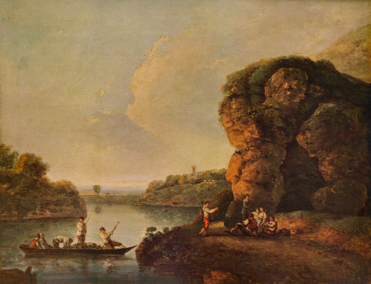 Paesaggio, con fiume e barche, c1758 da Richard Wilson