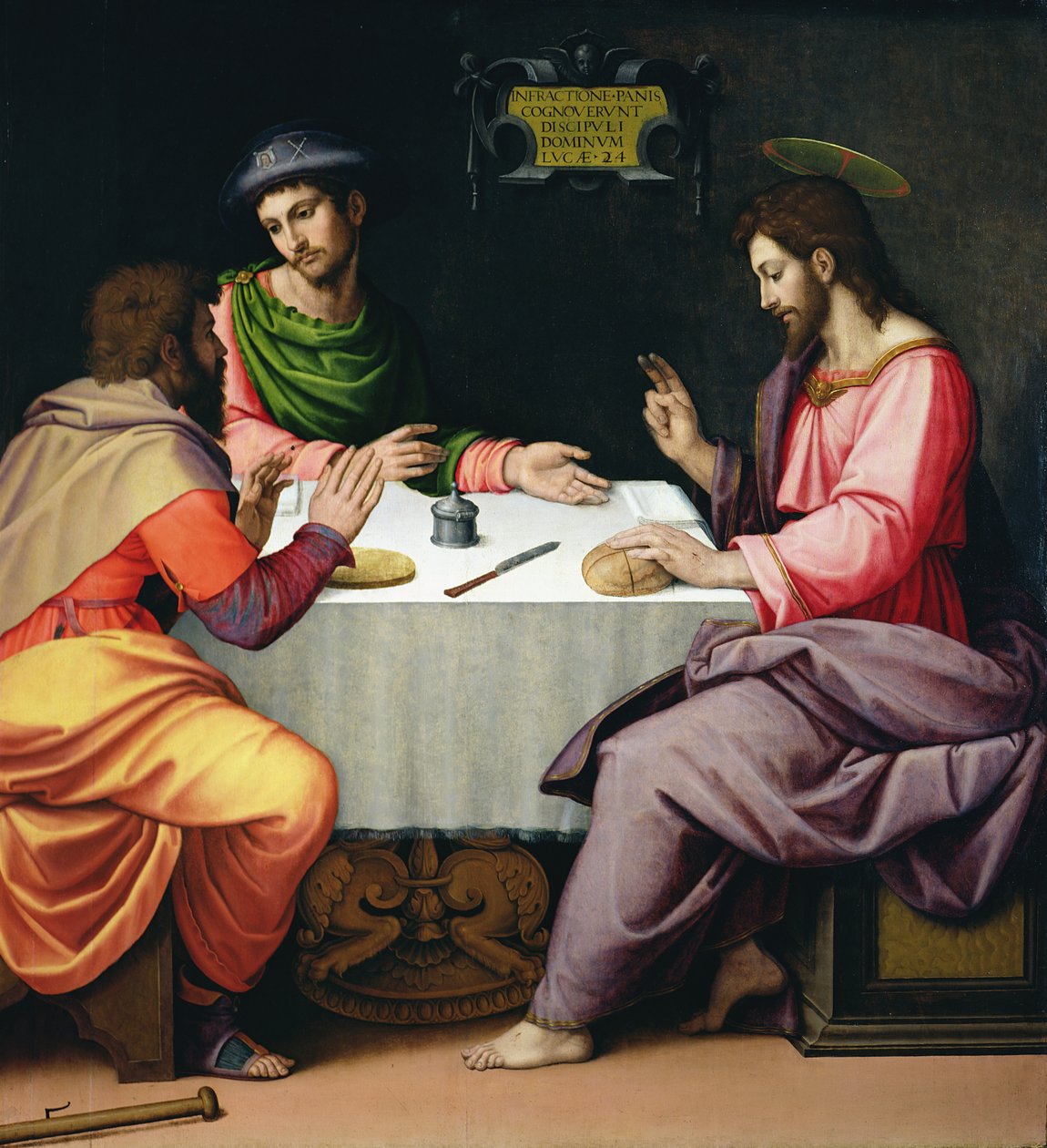 La Cena in Emmaus, c.1520 da Ridolfo , Il Ghirlandaio