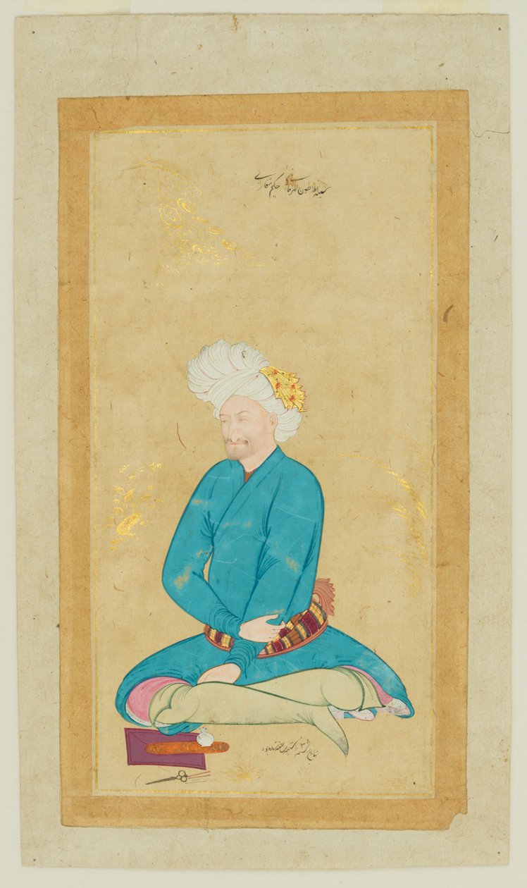 Ritratto di Hakim Shifaeh, 1628-29 da Riza i Abbasi
