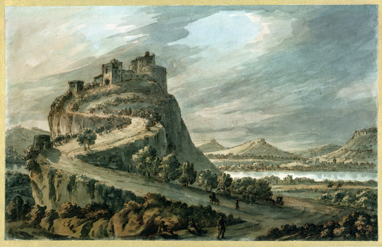 Paesaggio roccioso con castello da Robert Adam