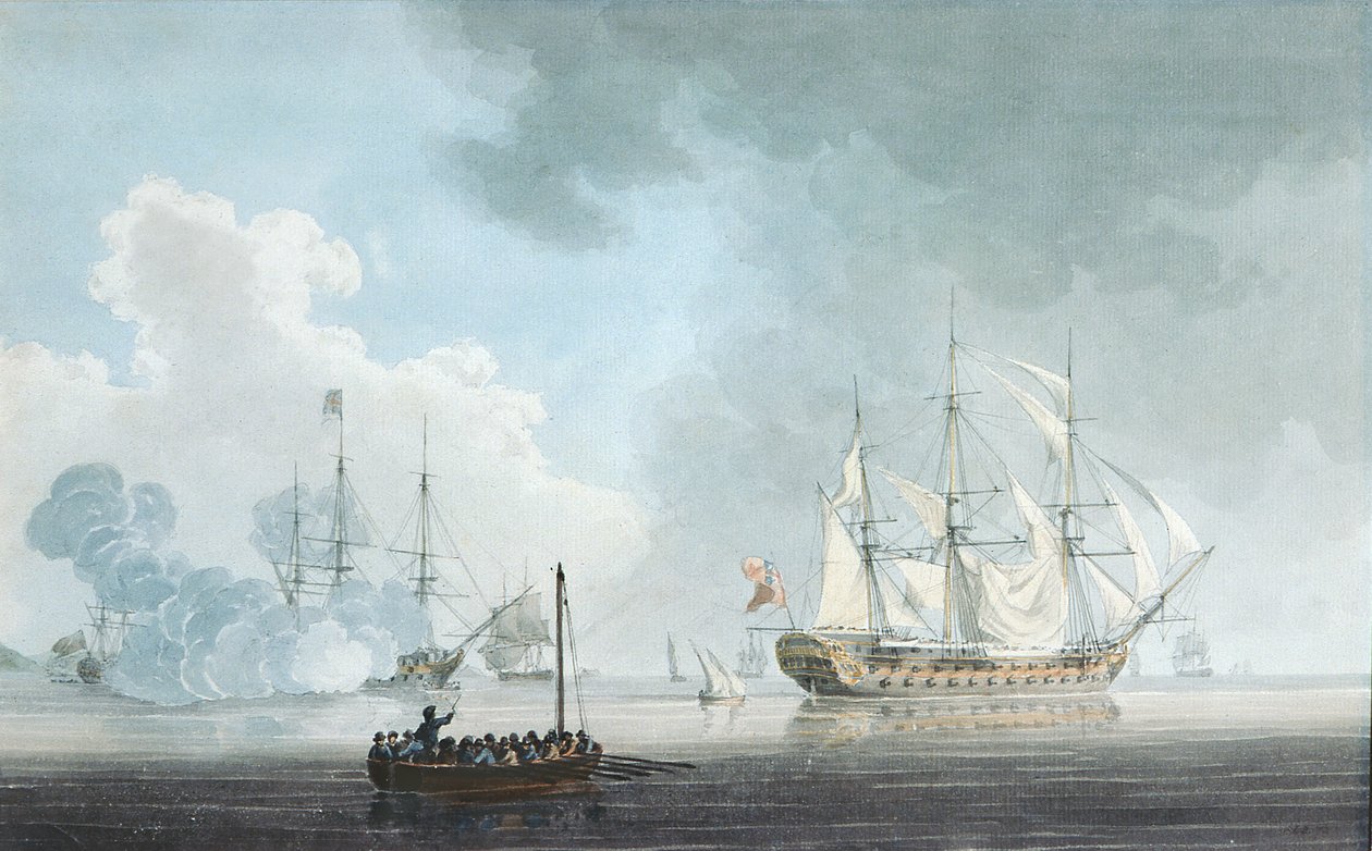 Navi da guerra inglesi, una che spara un saluto da Robert Cleveley