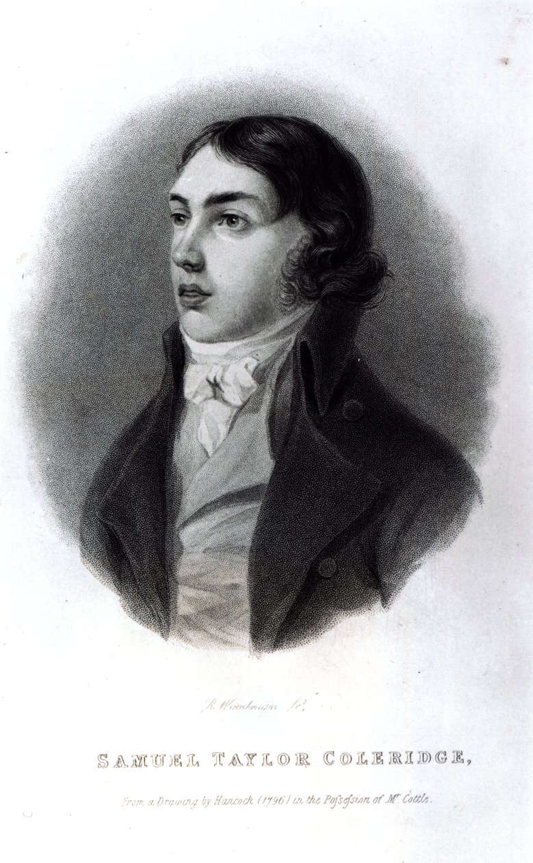 Ritratto di Samuel Taylor Coleridge (1772-1834) da giovane da Robert Hancock