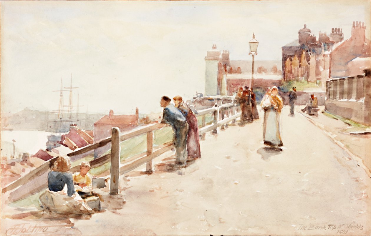 La stazione di Bank Top, North Shields, 1901 da Robert Jobling