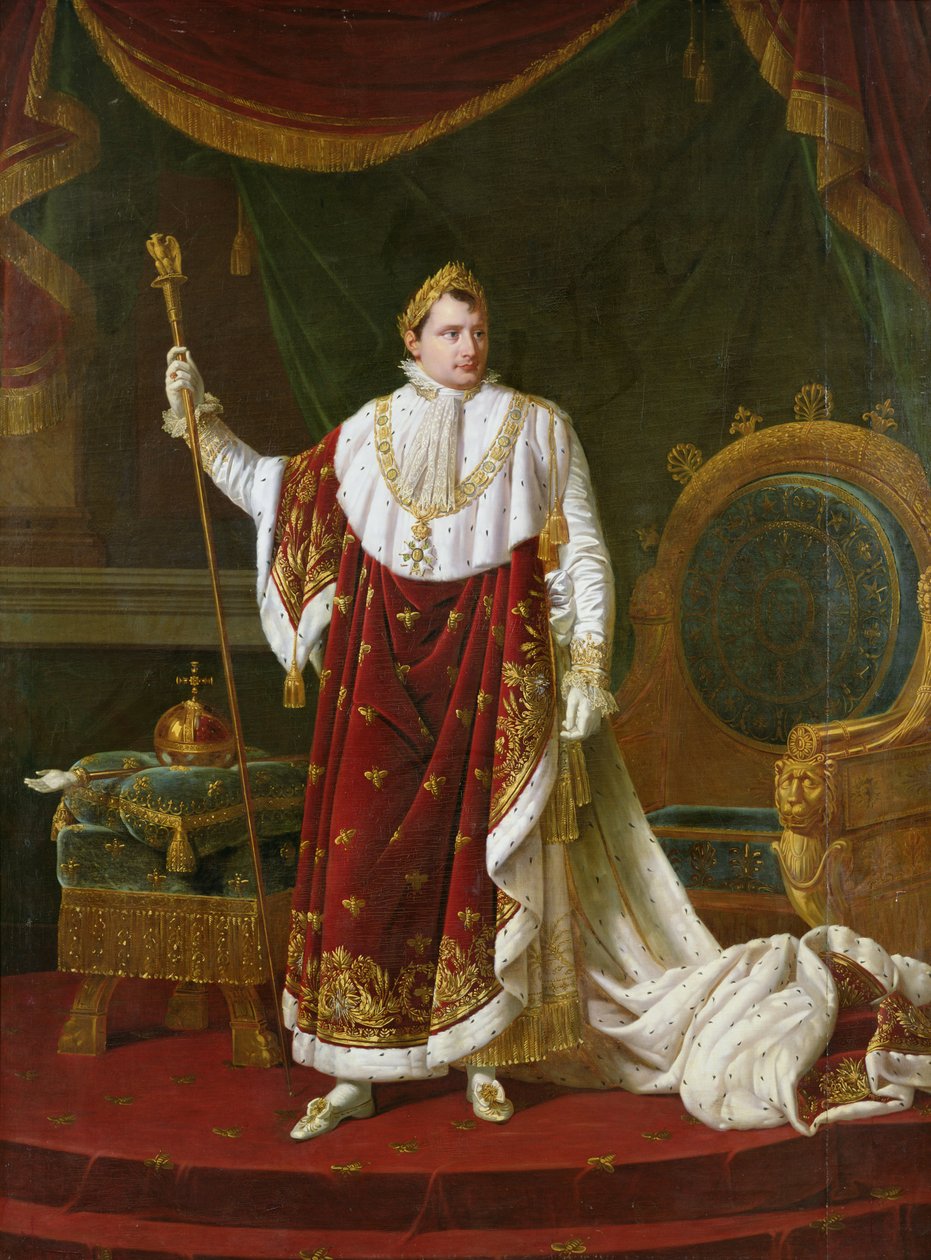 Ritratto di Napoleone (1769-1821) in abiti da incoronazione, 1811 da Robert Lefevre