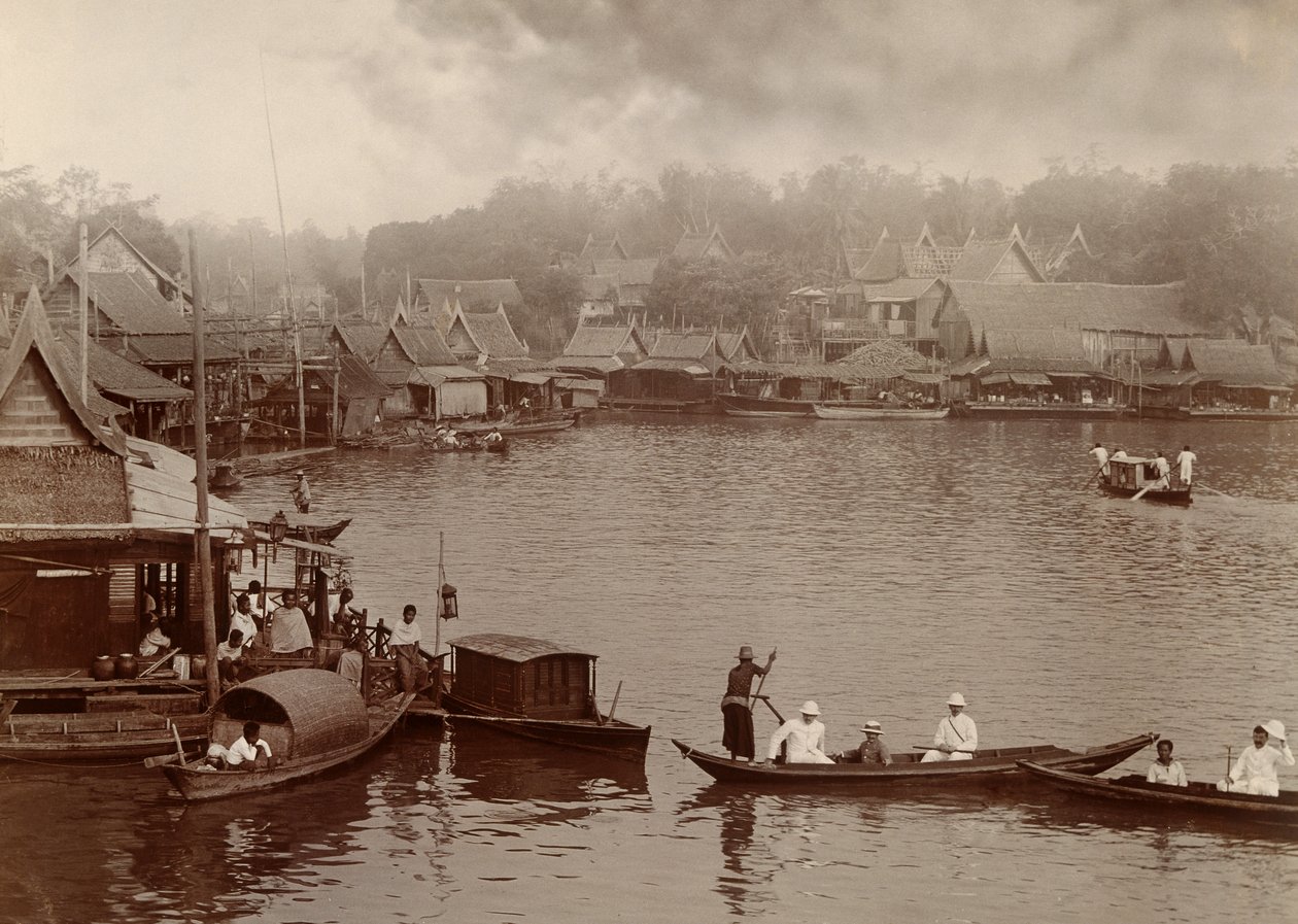 Fiume Chao Phraya, 1890 da Robert Lenz