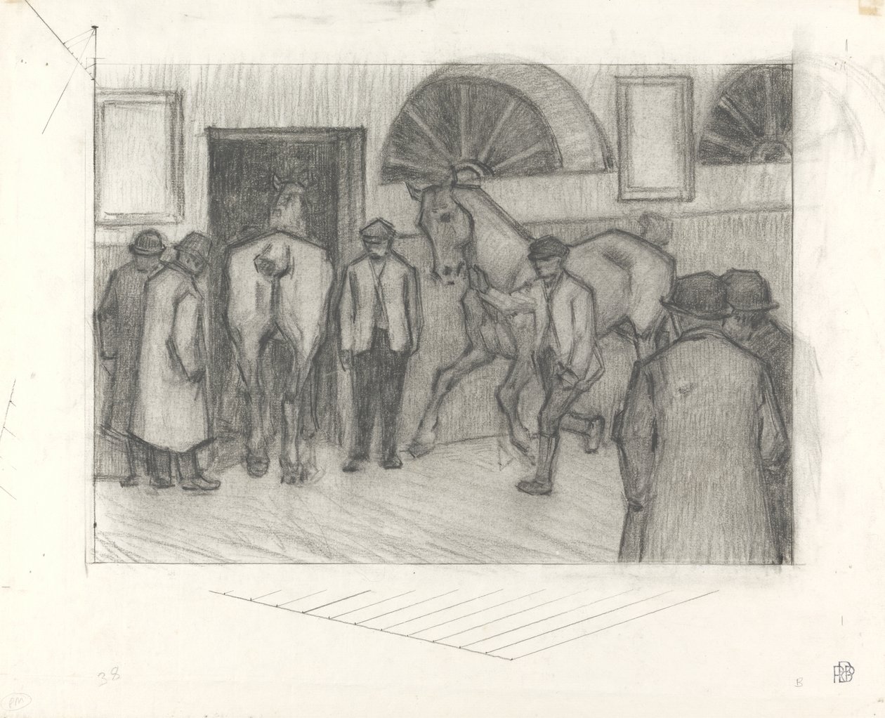 Il mercato dei cavalli, c.1917 da Robert Polhill Bevan