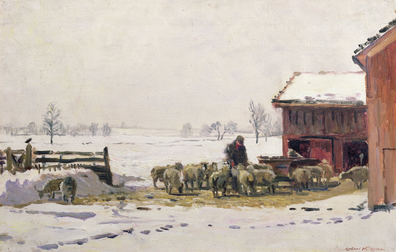 Nutrire le pecore in inverno da Robert Weir Allan
