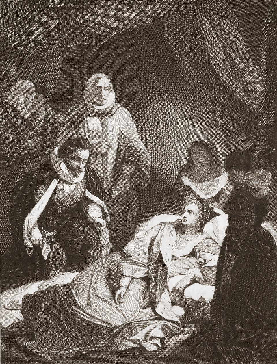 Ultime ore della regina Elisabetta da Robert (after) Smirke