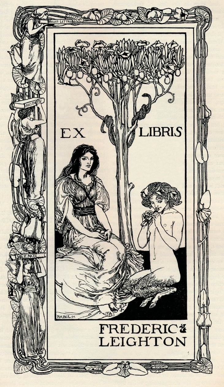 Un ex libris, 1894 da Robert Anning Bell