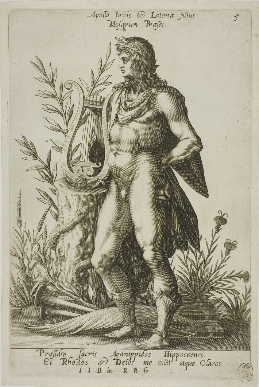 Apollo, tavola 5 da Parnassus Biceps da Robert Boissard