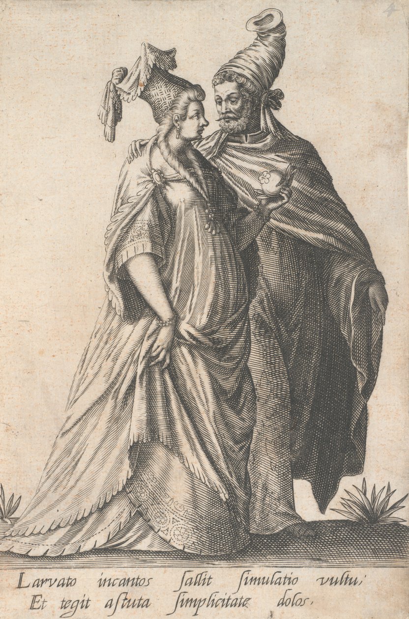 Coppia in passeggiata, dalle Mascherate da Robert Boissard
