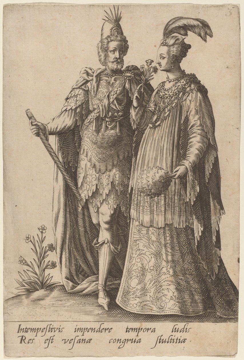 Intempestivis impendere... da Robert Boissard after Jean Jacques Boissard