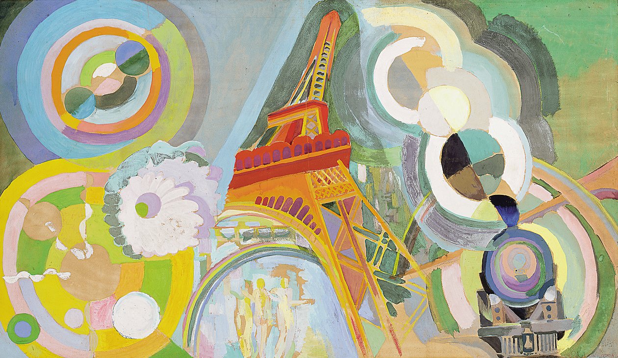 Aria, ferrovia e acqua, studio da Robert Delaunay