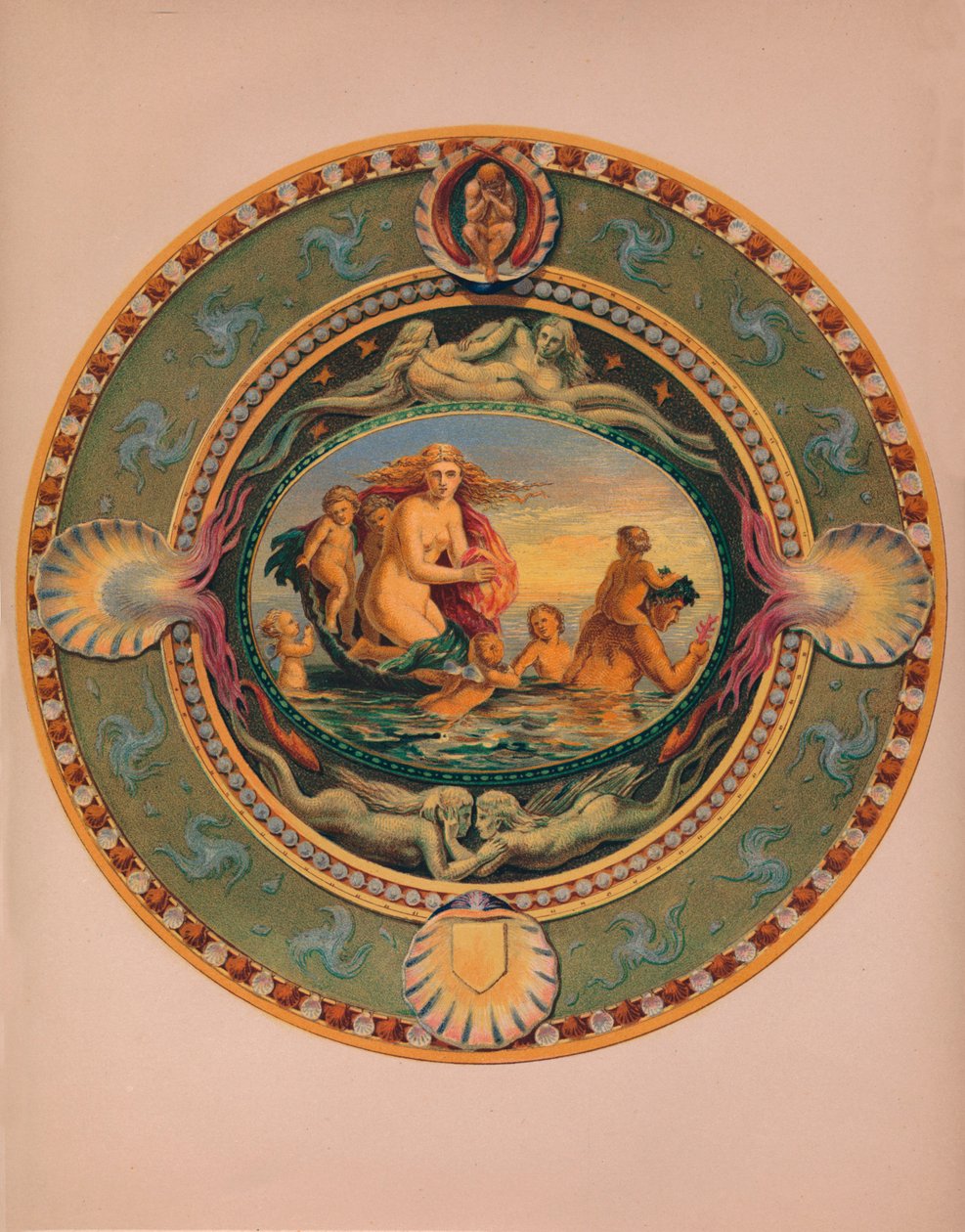 Piatto in maiolica, 1863 da Robert Dudley