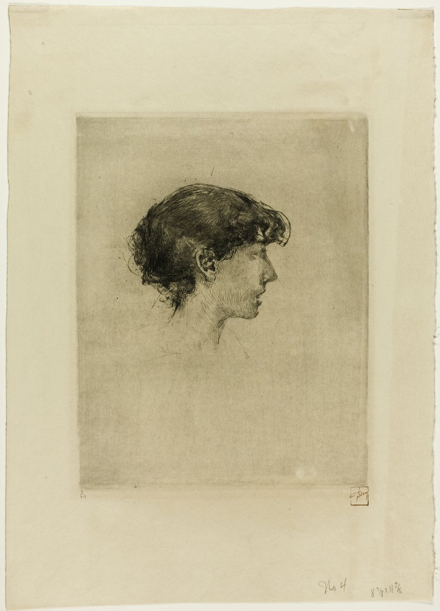 Testa di ragazza, profilo da Robert Frederick Blum