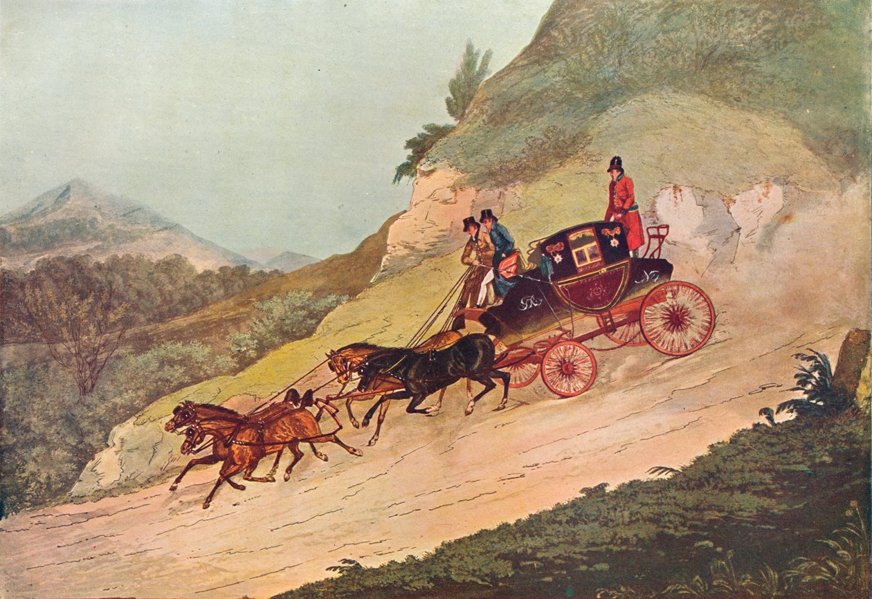 Carrozza della Royal Mail, XIX secolo, 1907 da Robert Havell