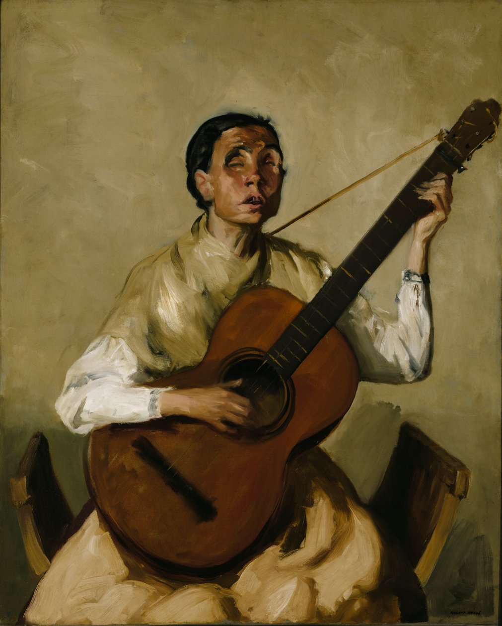 Cantante spagnolo cieco, 1912 da Robert Henri