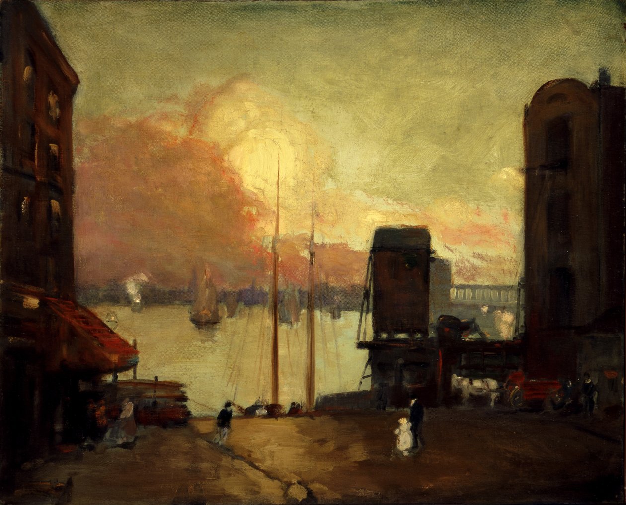 Nuvole cumulus, East River da Robert Henri