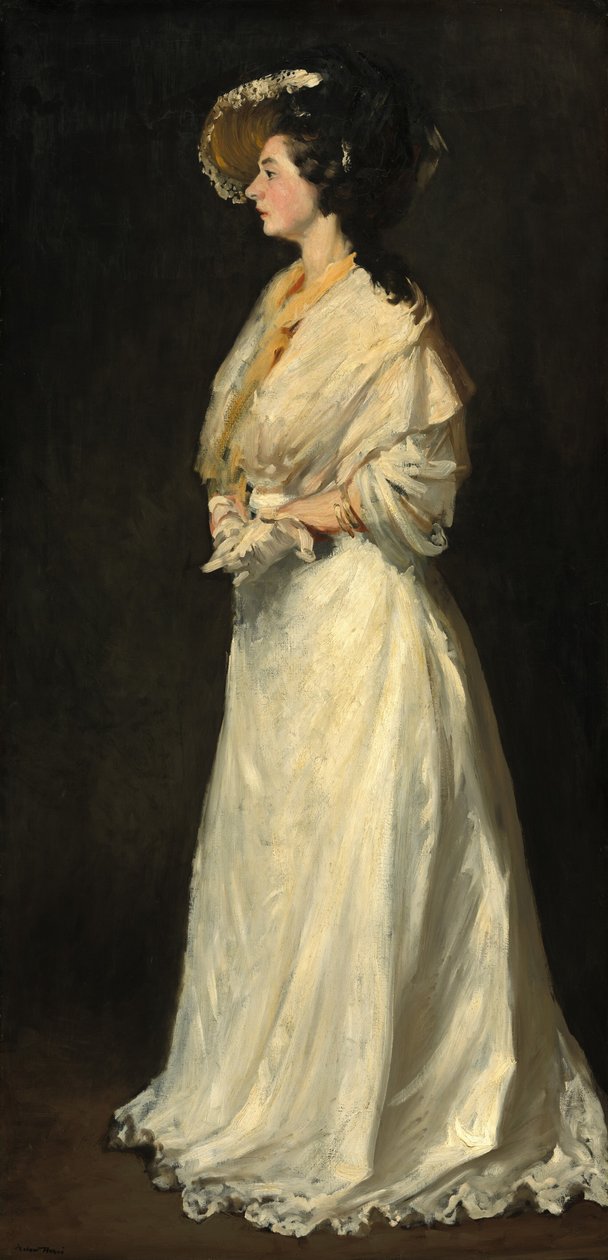 Giovane Donna in Bianco da Robert Henri