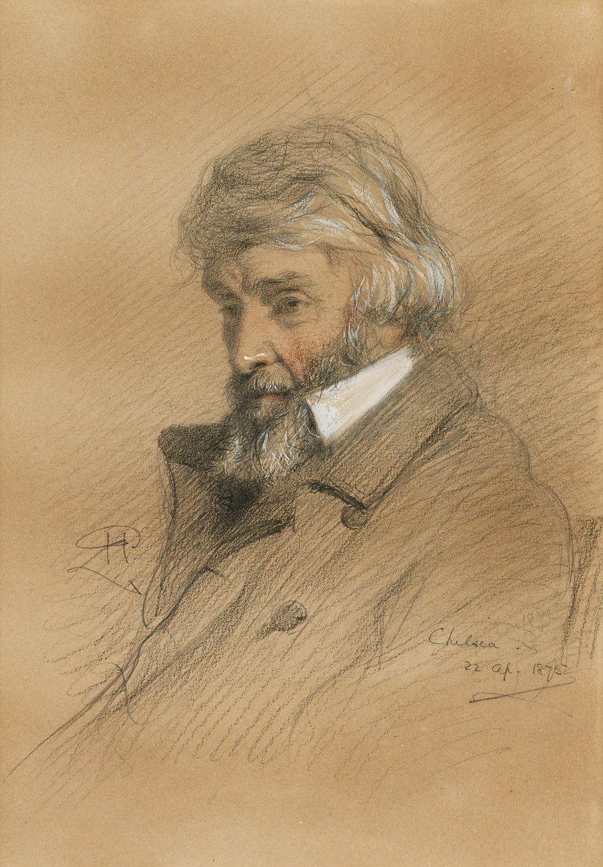 Ritratto di Thomas Carlyle, 1875 da Robert Herdman