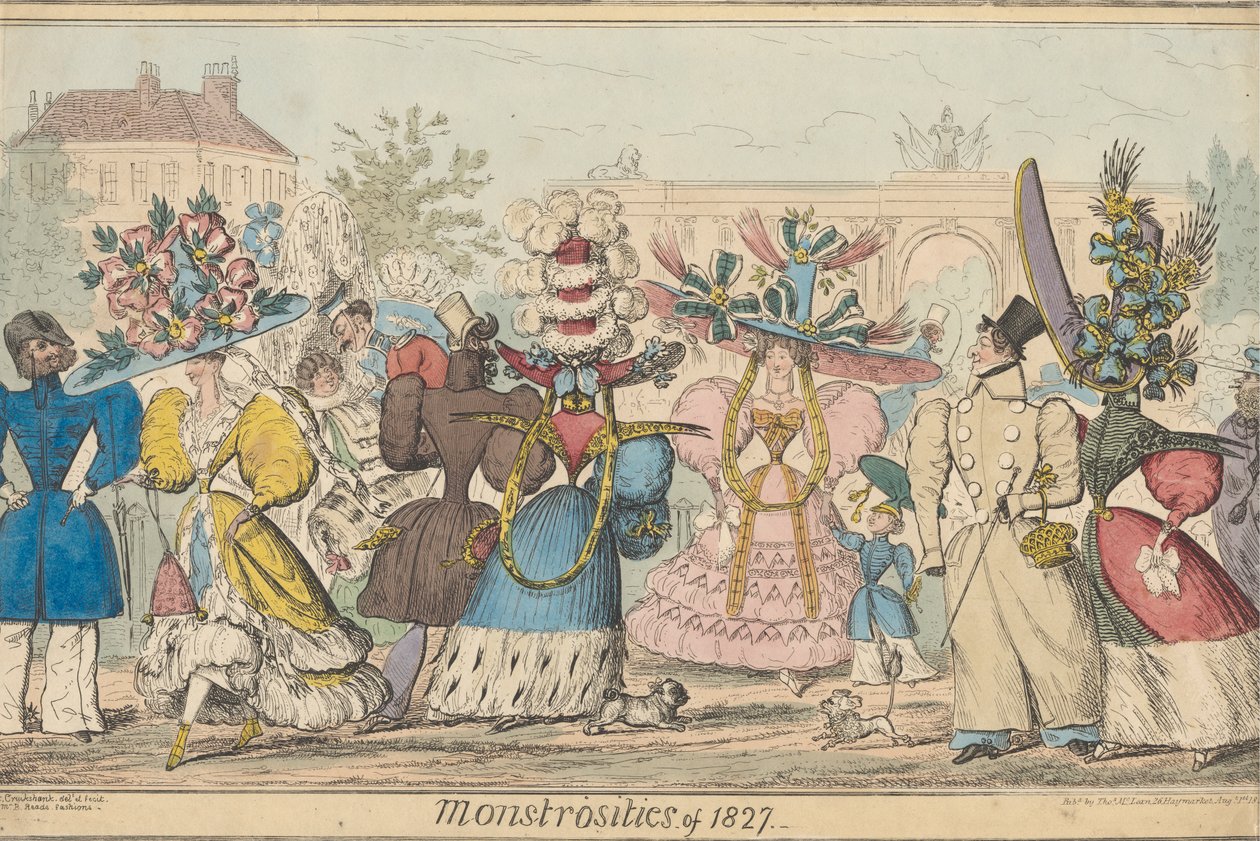 Mostruosità del 1827 da Robert Isaac Cruikshank