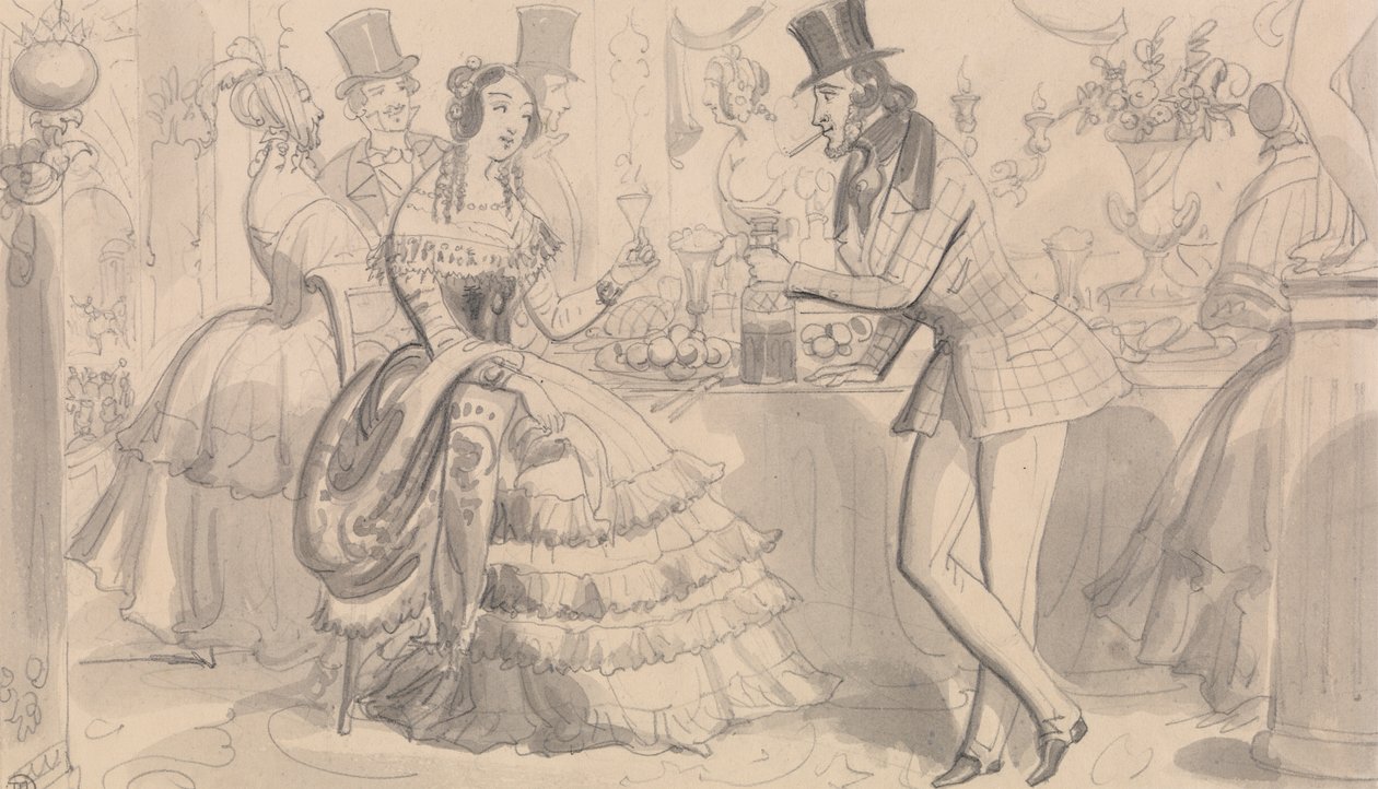 Rinfresco pubblico in alta società da Robert Isaac Cruikshank