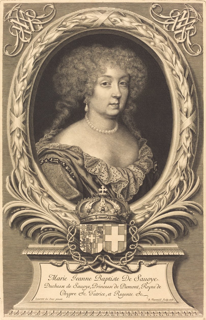 Marie-Jeanne-Baptiste, Duchessa di Savoia da Robert Nanteuil after Laurent Dufour