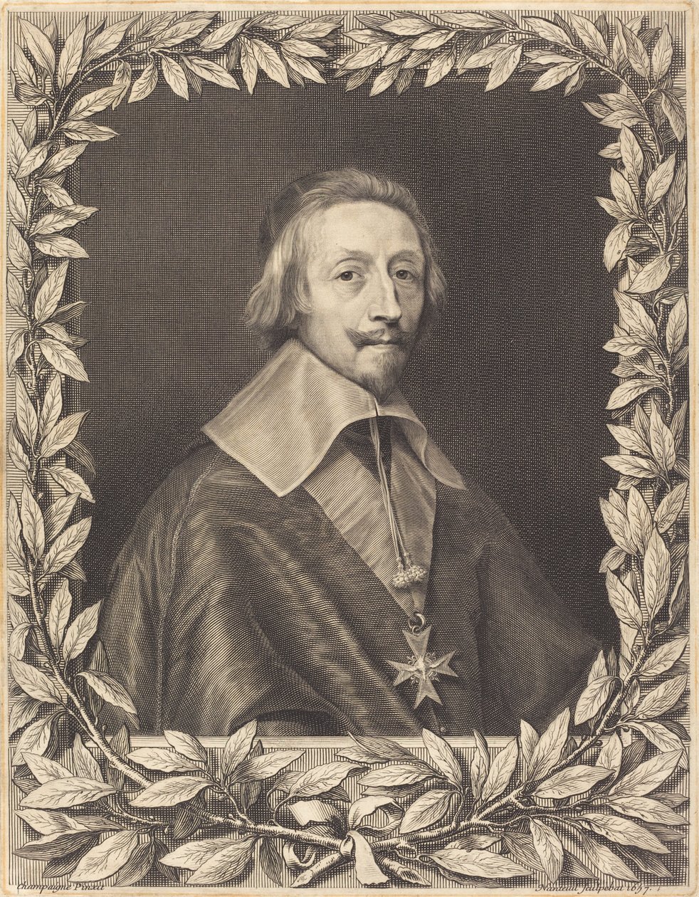 Cardinale Richelieu da Robert Nanteuil after Philippe de Champaigne