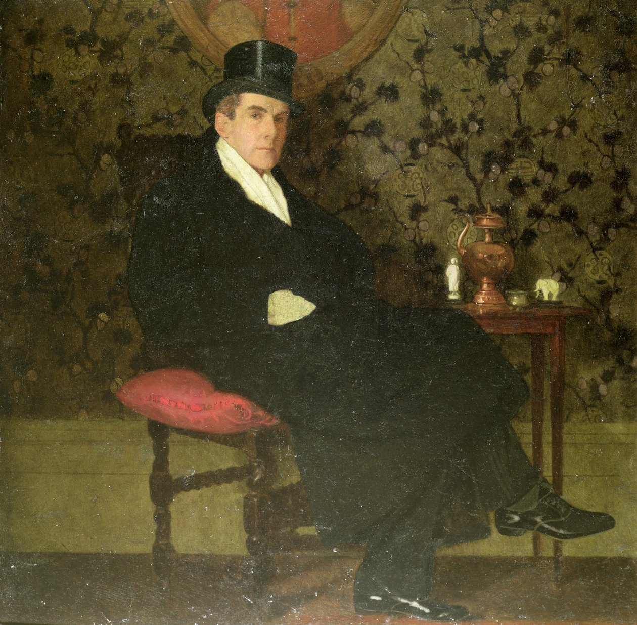 Uomo in un cappotto di pelliccia da Robert Oswald Moser