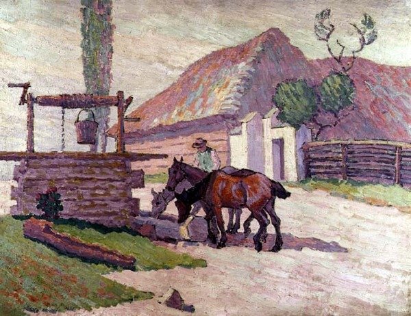 Cavalli che bevono da Robert Polhill Bevan