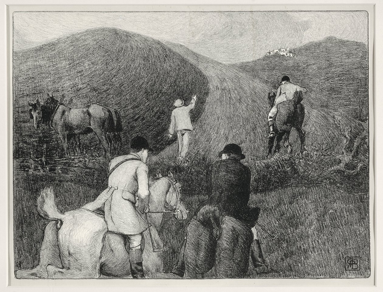 Scena di caccia da Robert Polhill Bevan