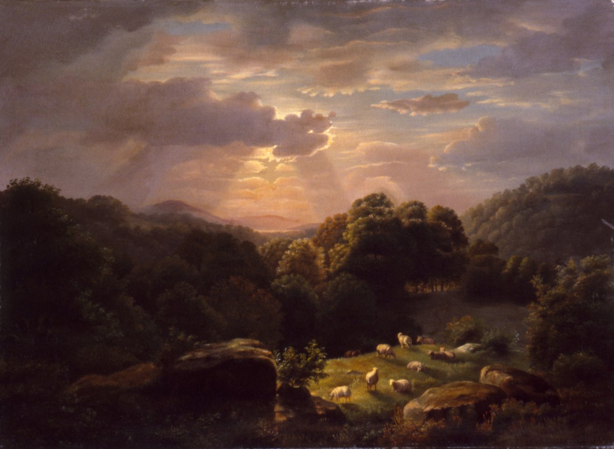 Paesaggio con pecore da Robert S. Duncanson