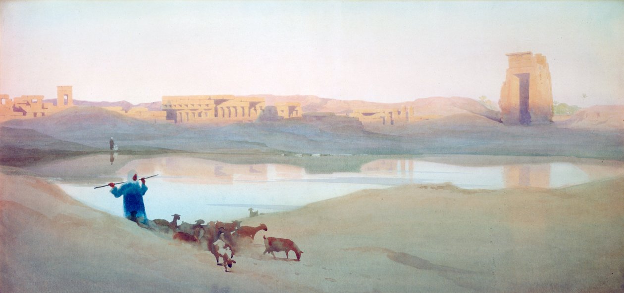 Lago sacro, Karnak, Egitto, c1900 da Robert Talbot Kelly