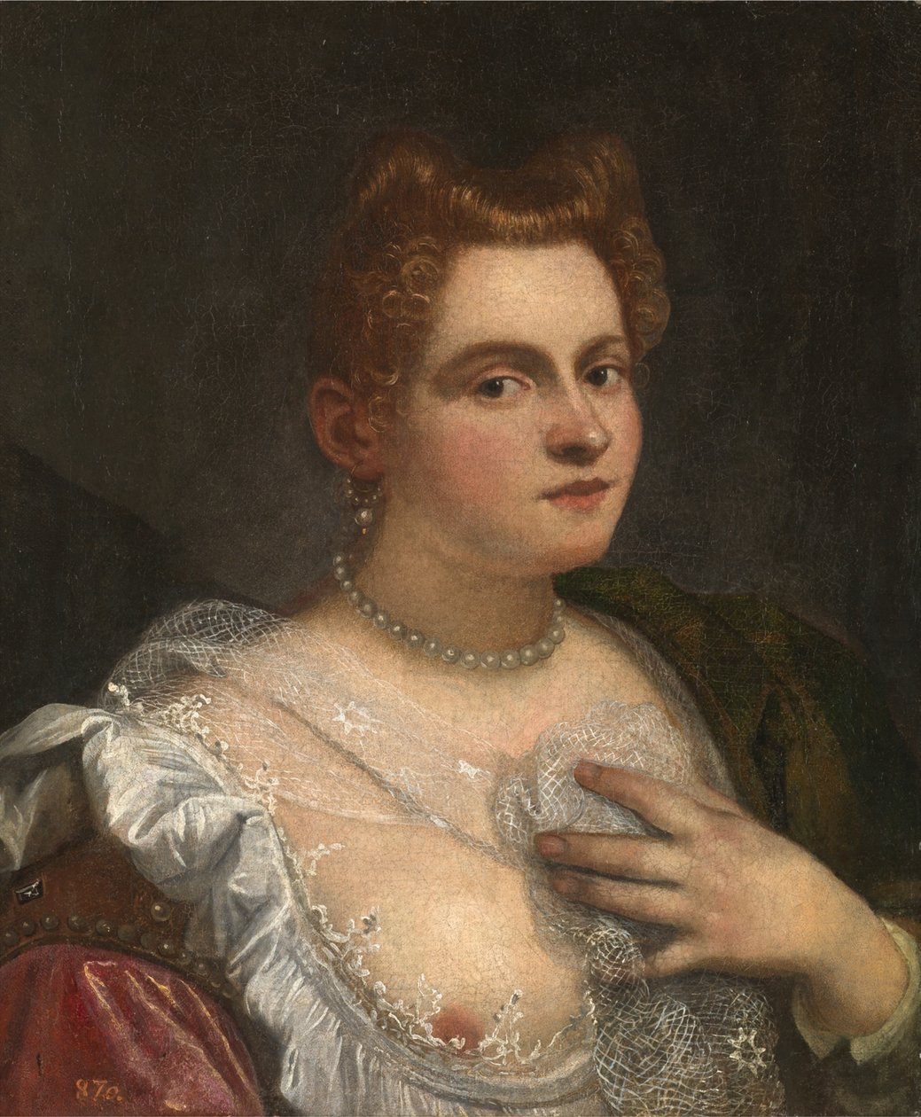 Autoritratto giovane donna veneziana, c. 1580 da Robusti