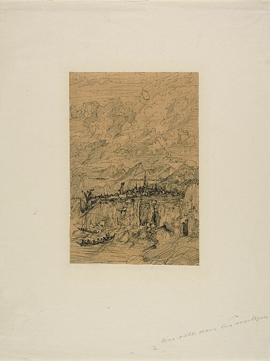 Città in montagna da Rodolphe Bresdin