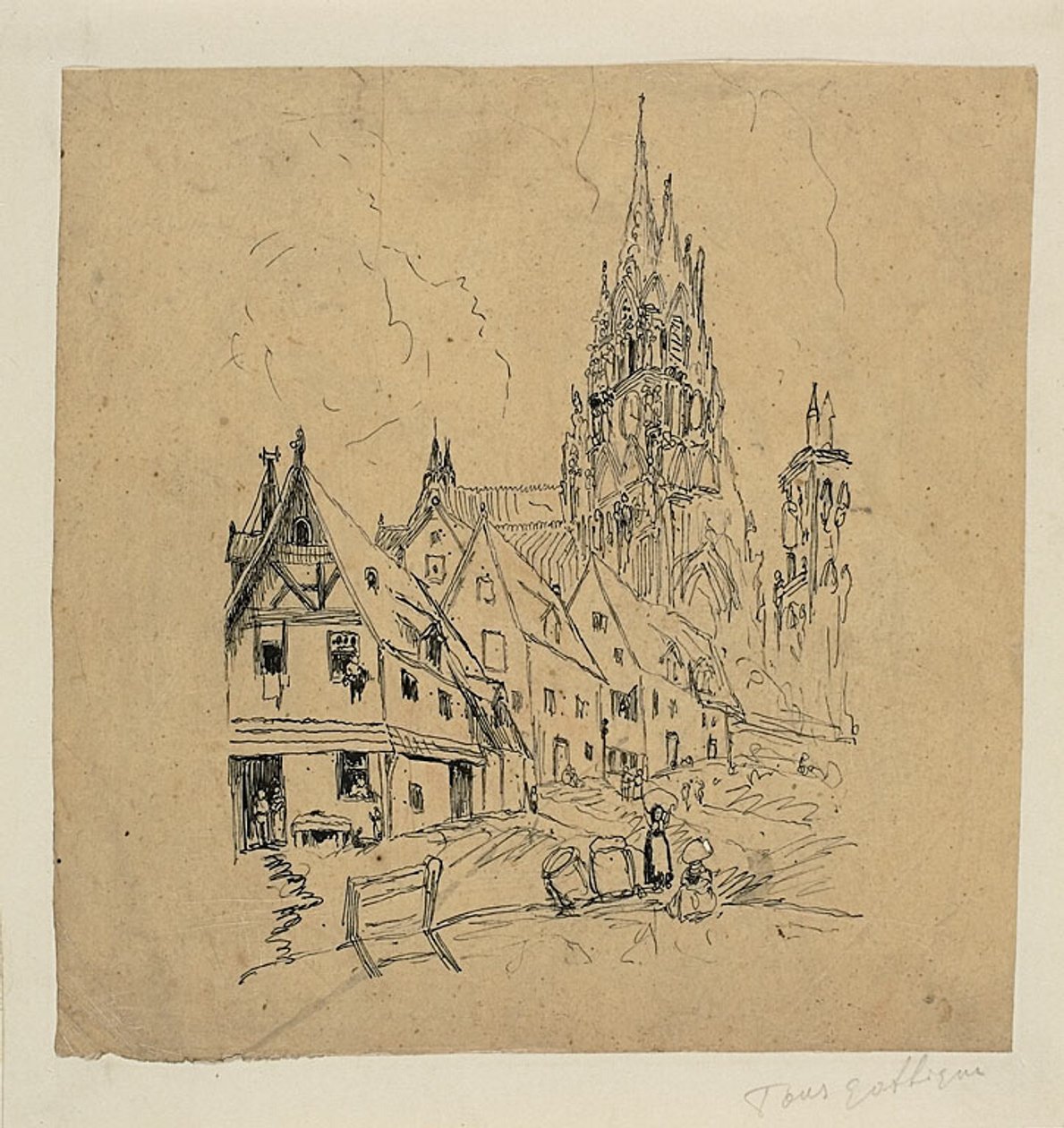 Cattedrale gotica da Rodolphe Bresdin