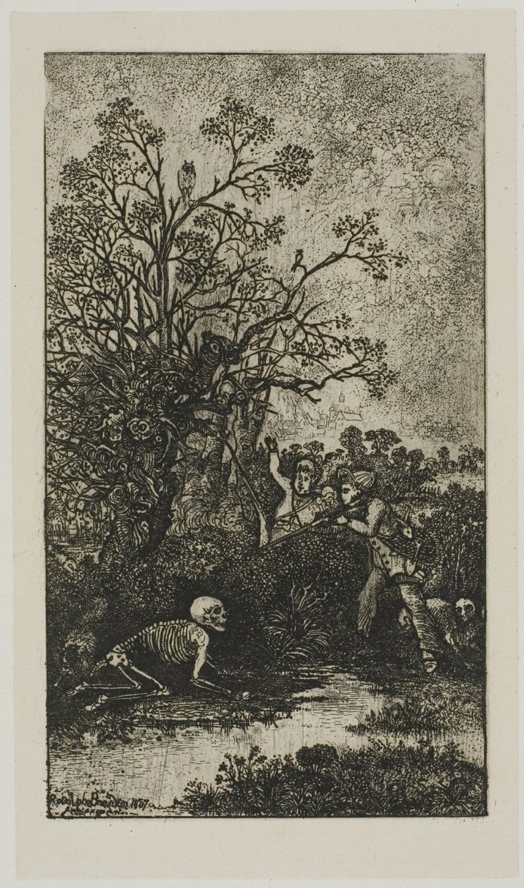 Cacciatori sorpresi dalla morte da Rodolphe Bresdin