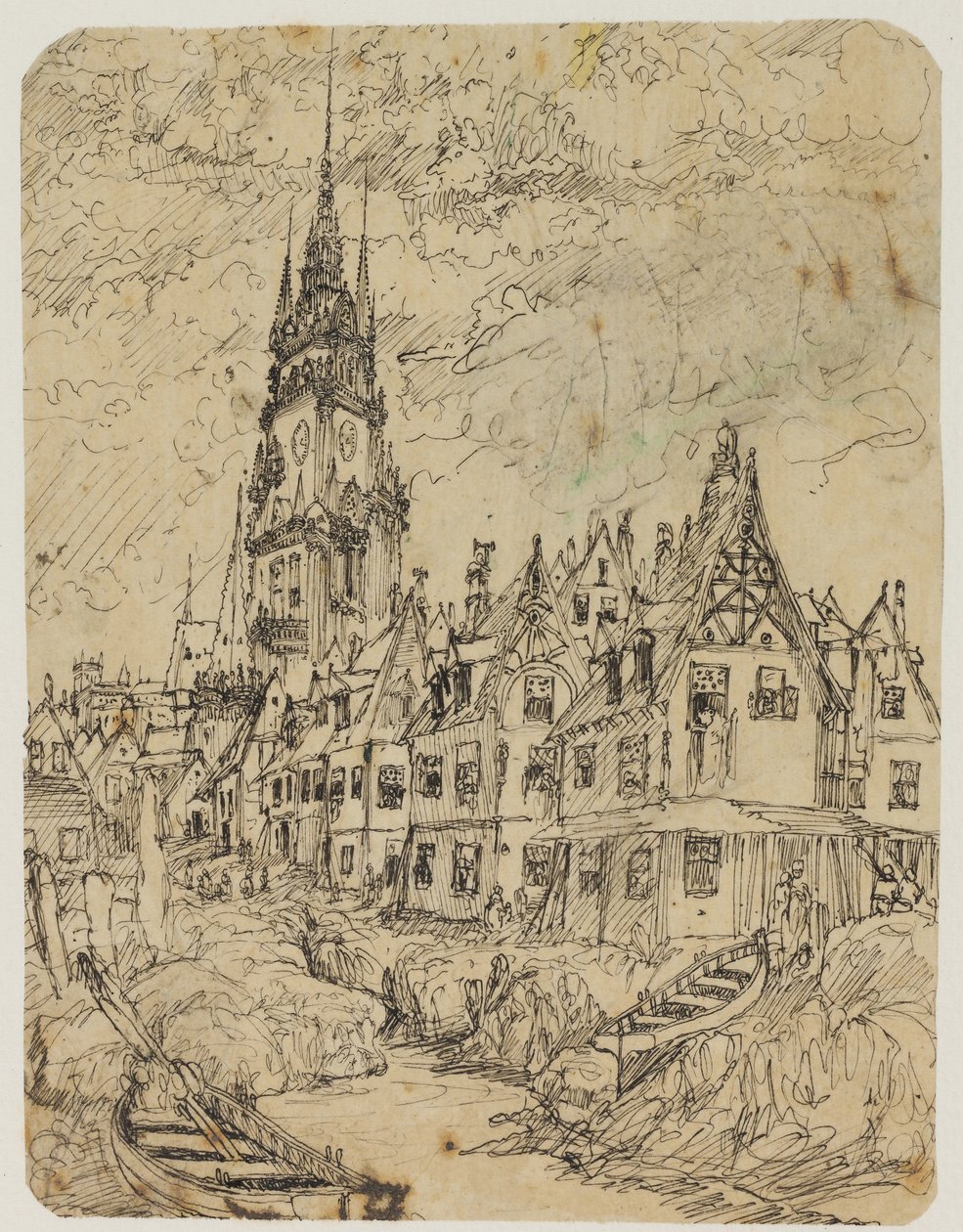 Villaggio marittimo da Rodolphe Bresdin