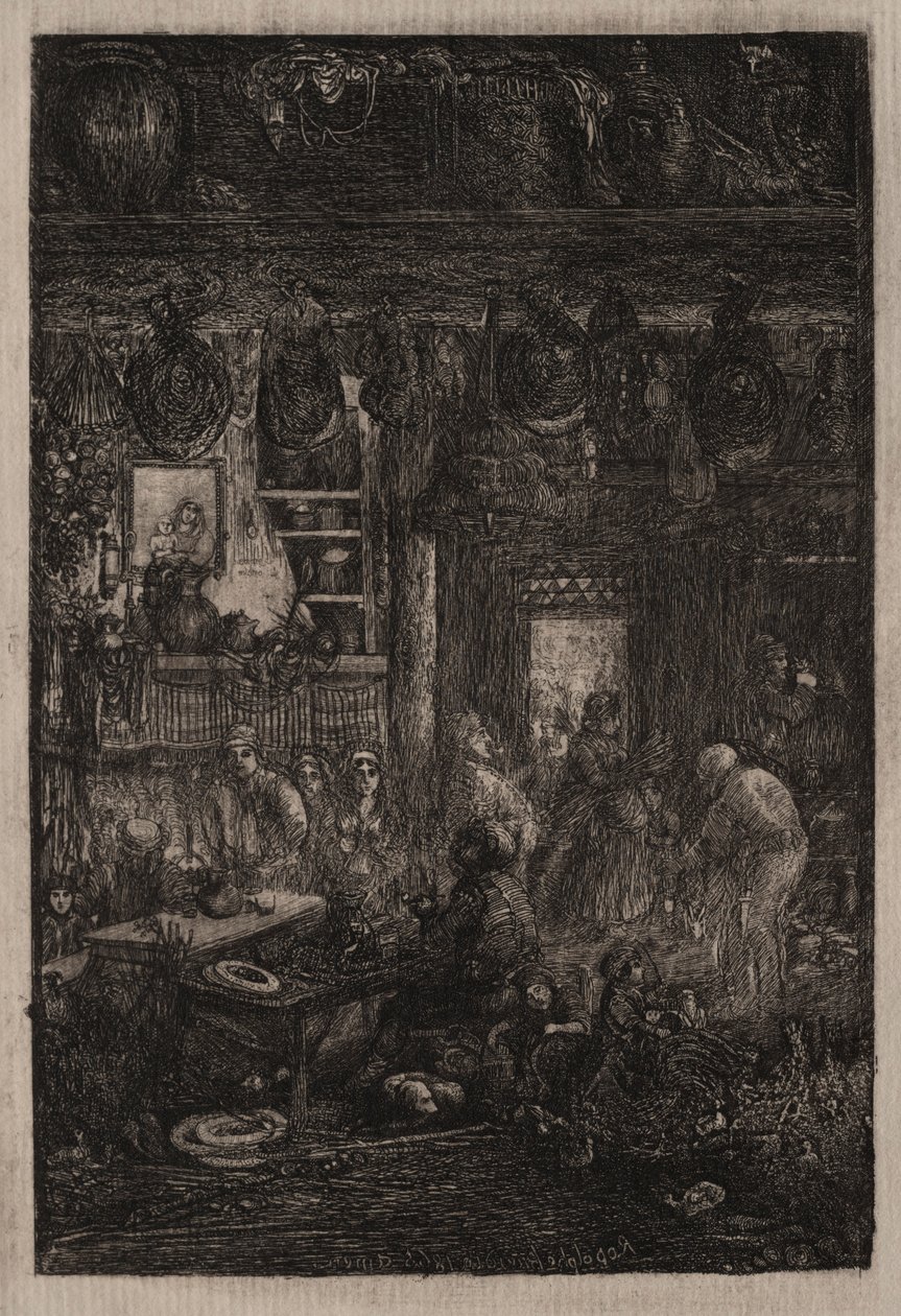 Interno moldavo, 1865 da Rodolphe Bresdin