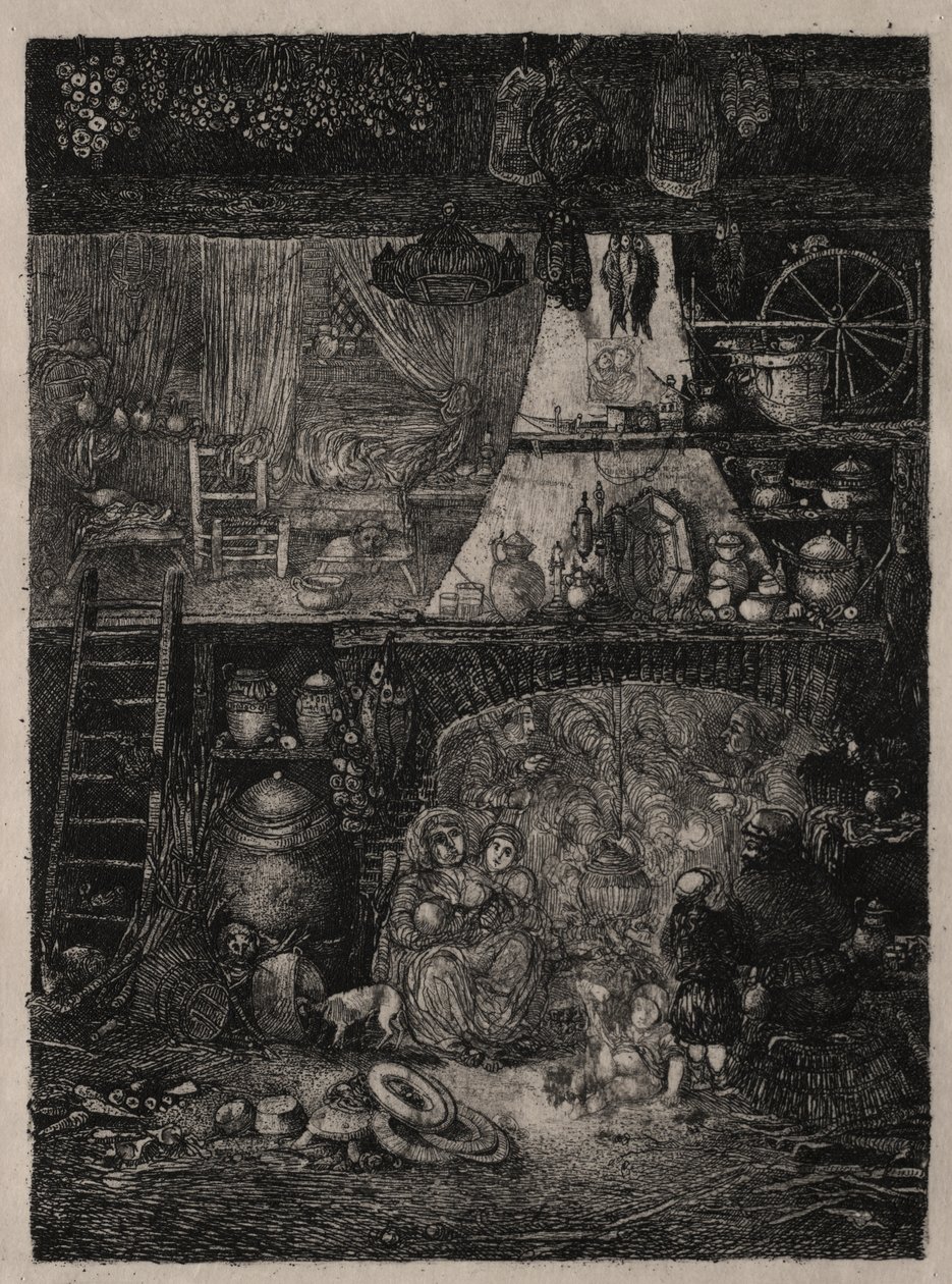 Interno contadino nella Haute-Garonne da Rodolphe Bresdin
