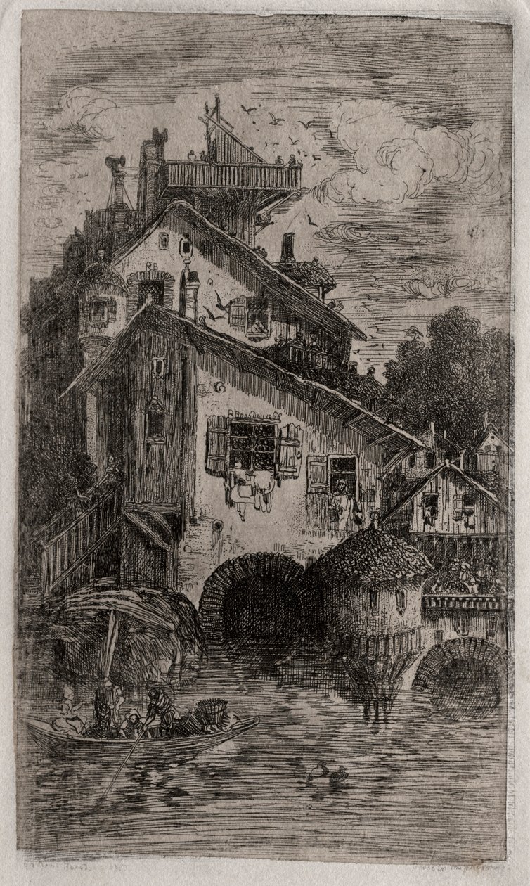 Il mulino, 1866 da Rodolphe Bresdin